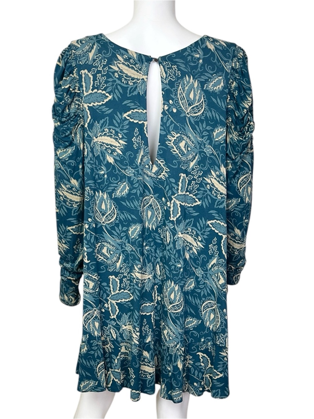 Free People Hello Lover Tunic in Dusty Indigo Combo - sz L - Picture 8 of 12
